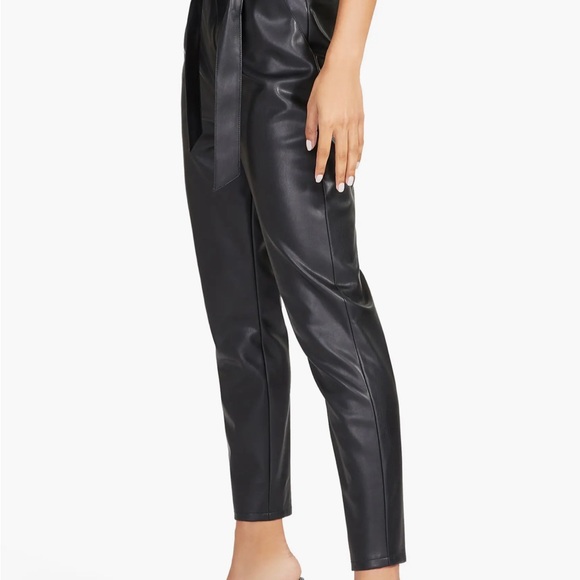 BB Dakota Steve Madden skin in the game Black Faux Leather Pants size 6 - Picture 10 of 14